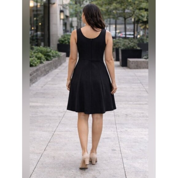Merona Classic Black Scoop Neck A-Line Dress Size M - Picture 2 of 2